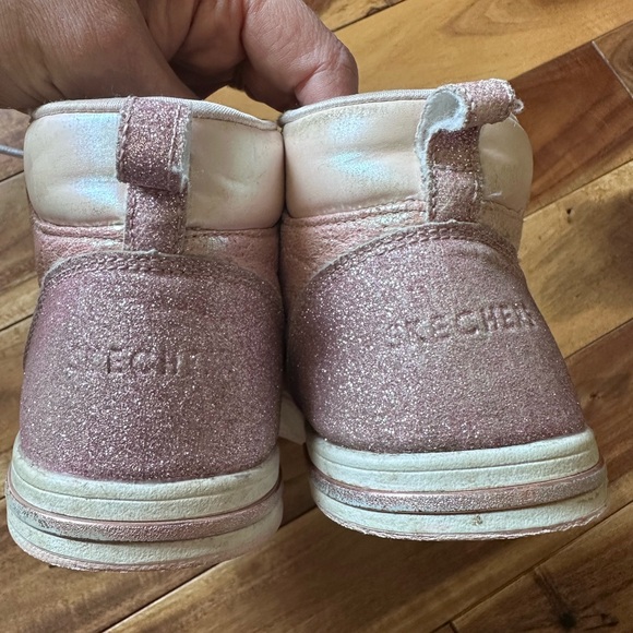 Sketchers pink size 4 glitter high-tops - Picture 5 of 6